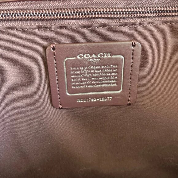 NWT COACH PEBBLED LEATHER MARKET TOTE GLITTER ROSE - Picture 5 of 6